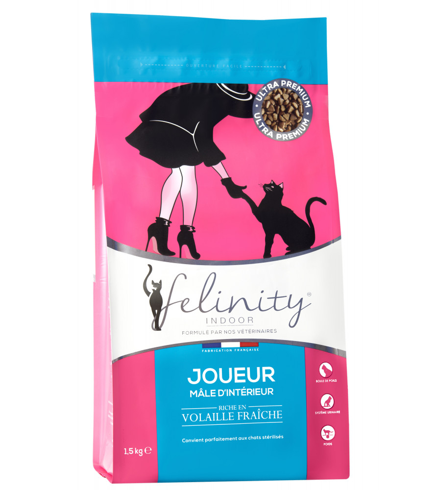 Felinity Indoor croquettes pour mâle d'intérieur de 1,5 kg