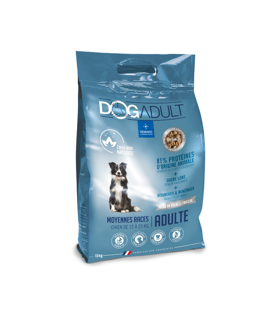 Croquette DOGADULT pour chien de15kg à 25kg sac de 10kg* / DEMAVIC