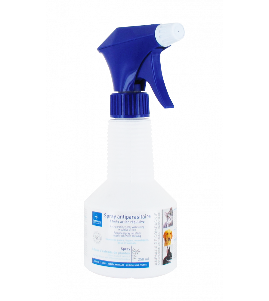 Spray antiparasitaire à forte action répulsive à base d'extraits de plantes