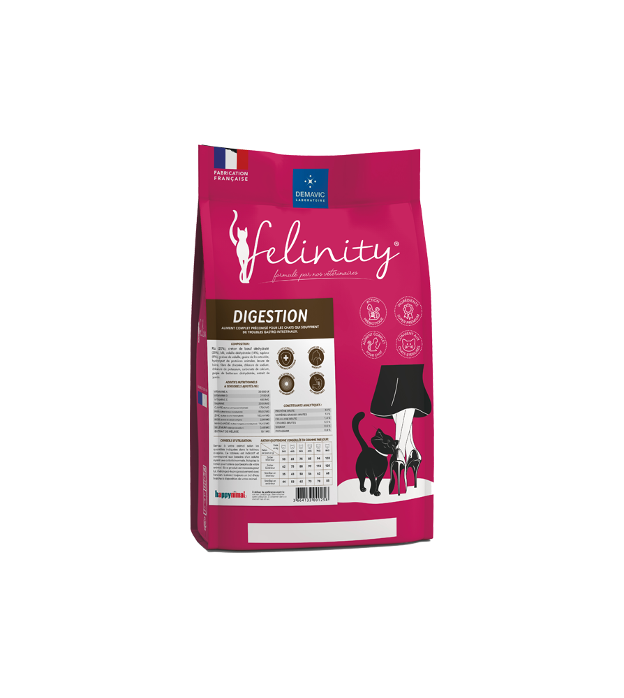 Croquette Chat Digestion Felinity Sac 3kg* / DEMAVIC