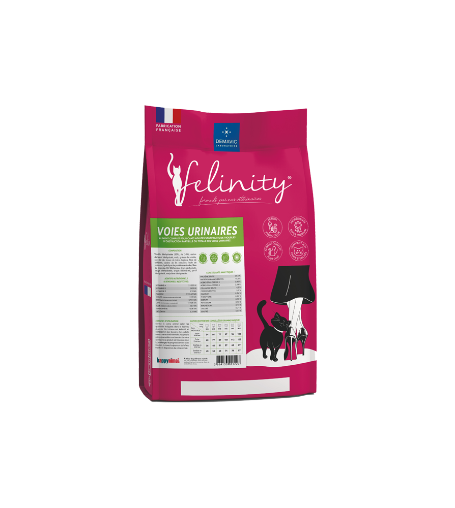Croquette Chat Voies Urinaires Felinity Sac 3kg* / DEMAVIC