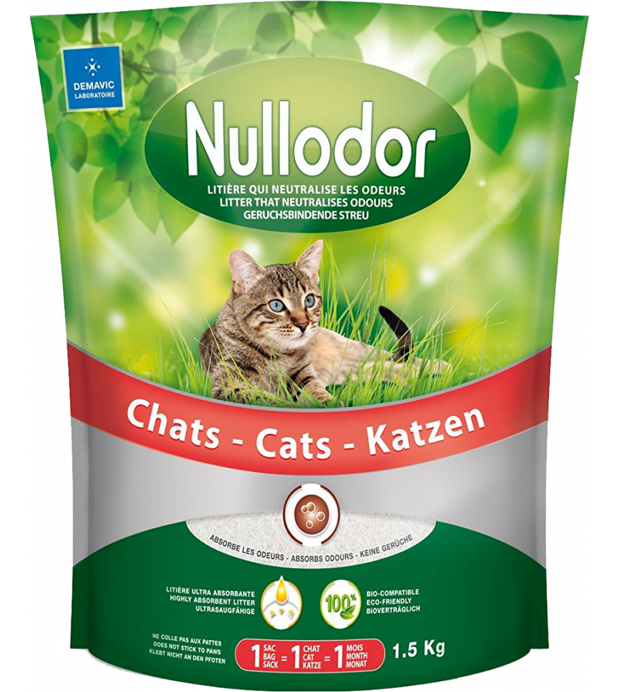Litière Nullodor Silice - sac de 3,7L*