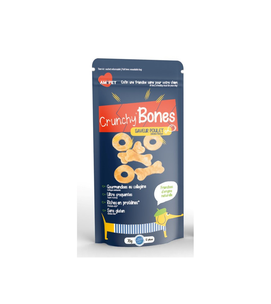 Crunchy Bones AMIPET 12 pièces poulet