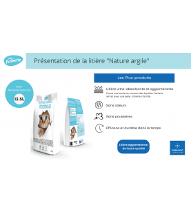 Pack 6 sacs Perlinette litière "Nature Argile" (13,5L)