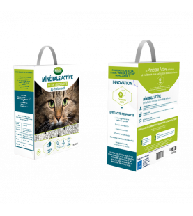 Pack 6 sacs Nullodor litière "Minérale Active" (6 Litres)