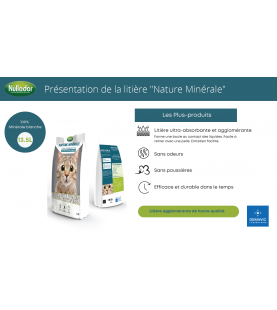 Pack 6 Sacs Nullodor litière "Nature Minérale" (13,5L)
