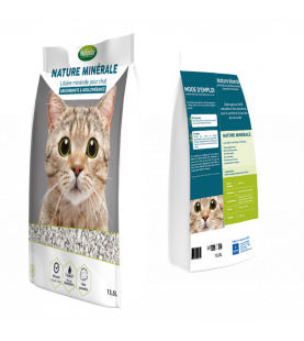 Pack 6 Sacs Nullodor litière "Nature Minérale" (13,5L)