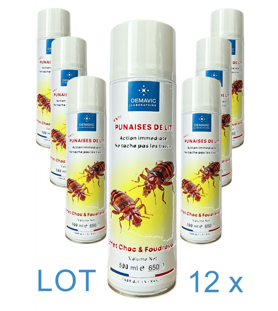 Lot de 12 Anti punaises de lit pour Habitat - 500 ml