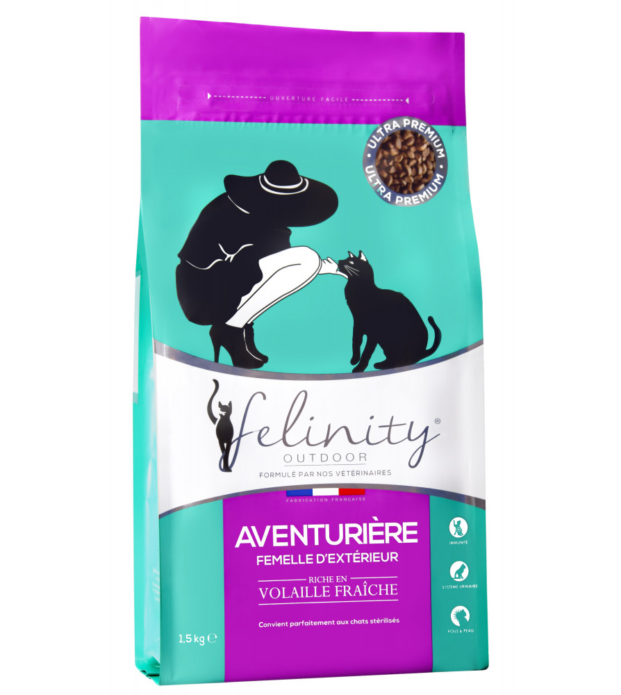Felinity Outdoor croquettes pour femelle d'extérieur de 1,5 kg
