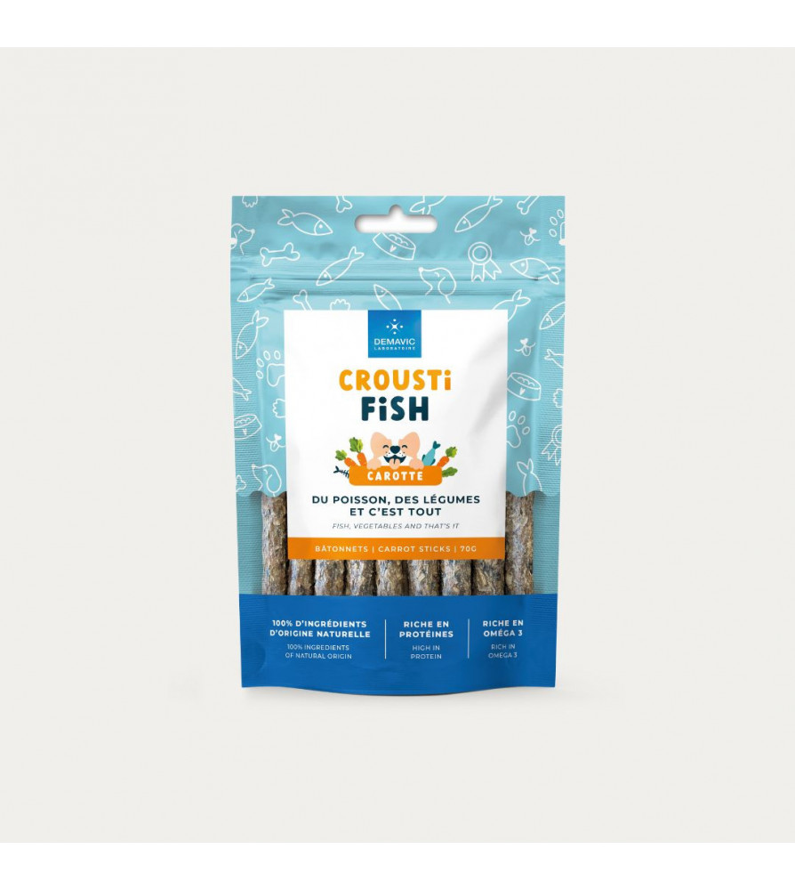 Crousti Fish poisson saveur carotte en bâtonnets