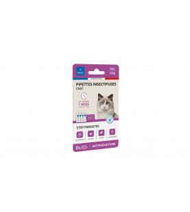 Pipettes insectifuges pour chat de + 2 kg