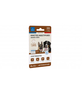 Pipettes insectifuges grand chien de + 20kg