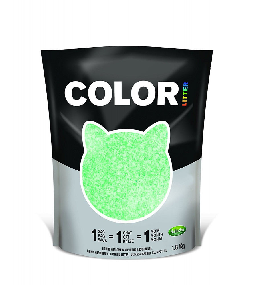 Litière Silice Nullodor Vert* - sac 1,8kg / DEMAVIC