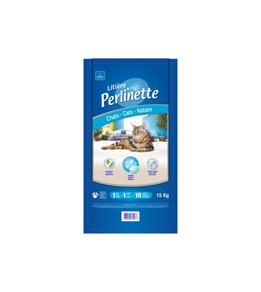 Litière Perlinette Cristaux chats de tous âges (33 litres)* - Sac 15kg