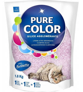 Litière Pure Color Perlinette Violet - Sac 1,8kg