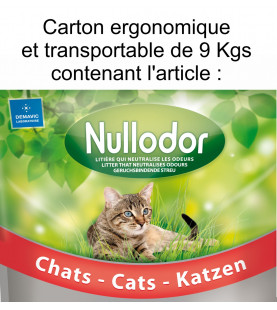 Nullodor Litière en Silice pour Chat Carton de 9kg