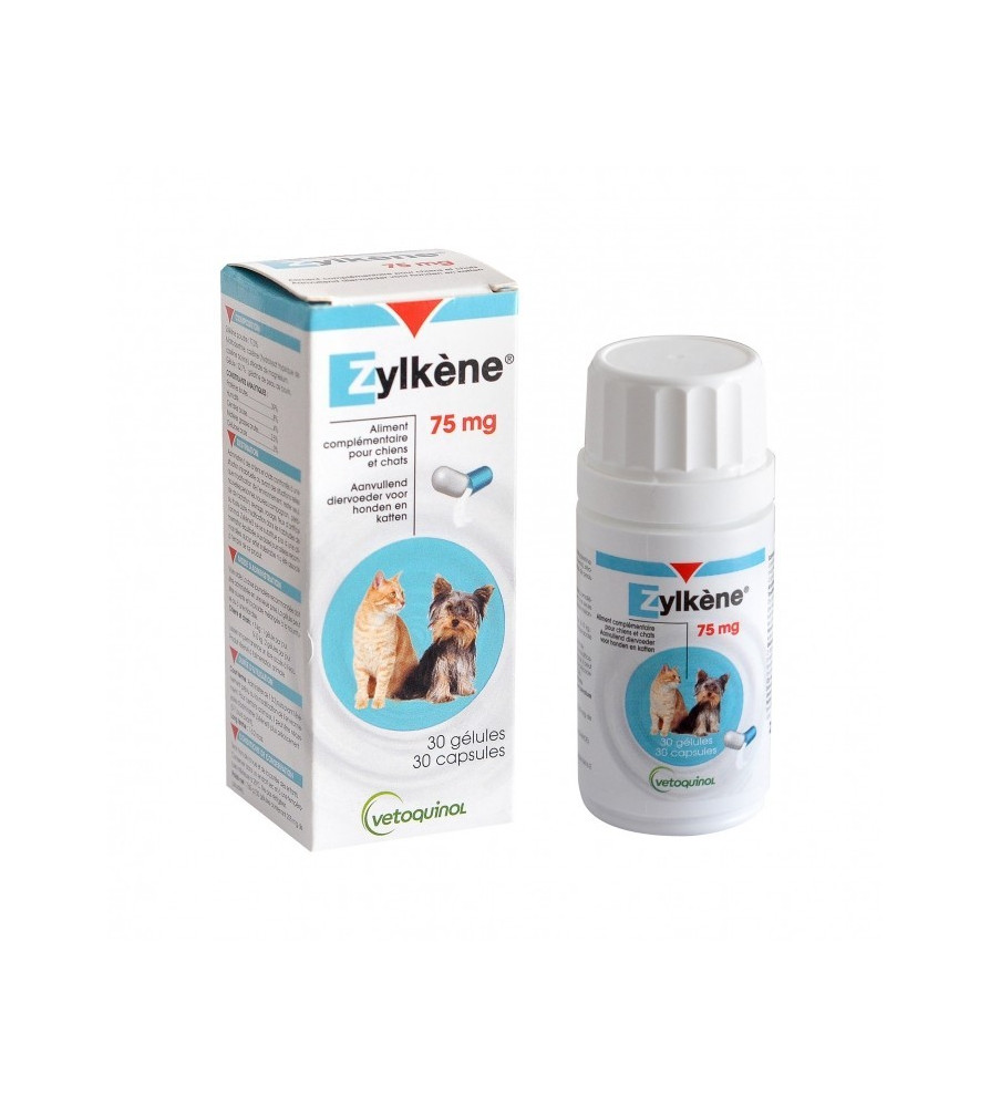 ZYLKENE 75mg (chats et chiens de moins de 10Kg) 30 gélules Vétoquinol